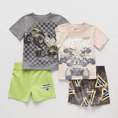 Toddler Boys Monster Jam 4-pc. Short Set