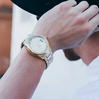 JBW Bond Mens Diamond-Accent Gold-Tone Stainless Steel Watch J6311A