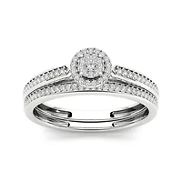 CT.T.W. Natural Diamond 10K Gold Bridal Ring Set