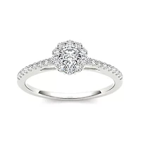 CT.T.W. Natural Diamond 10K White Gold Engagement Ring