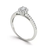CT.T.W. Natural Diamond 10K White Gold Engagement Ring