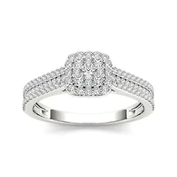 ½ CT.T.W. 10K White Gold Engagement Ring