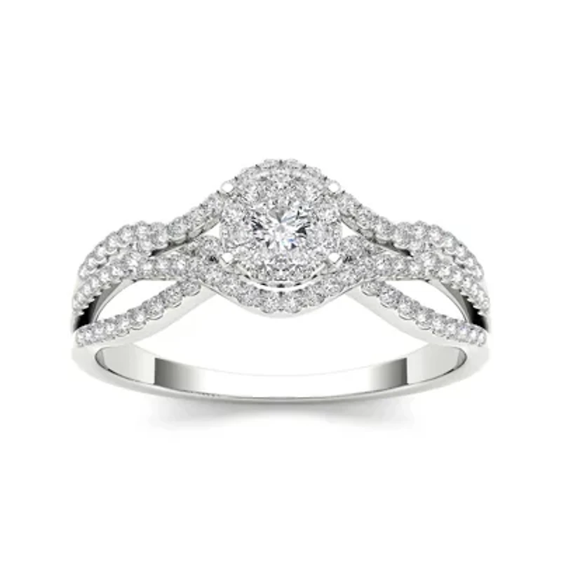 CT.T.W. Natural Diamond 10K White Gold Engagement Ring