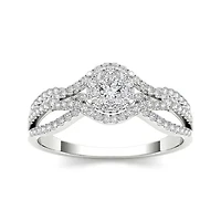 CT.T.W. Natural Diamond 10K White Gold Engagement Ring