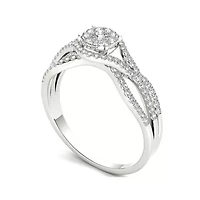 CT.T.W. Natural Diamond 10K White Gold Engagement Ring