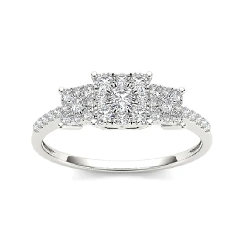 CT.T.W. Natural Diamond 10K White Gold Engagement Ring