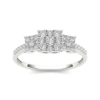 CT.T.W. Natural Diamond 10K White Gold Engagement Ring