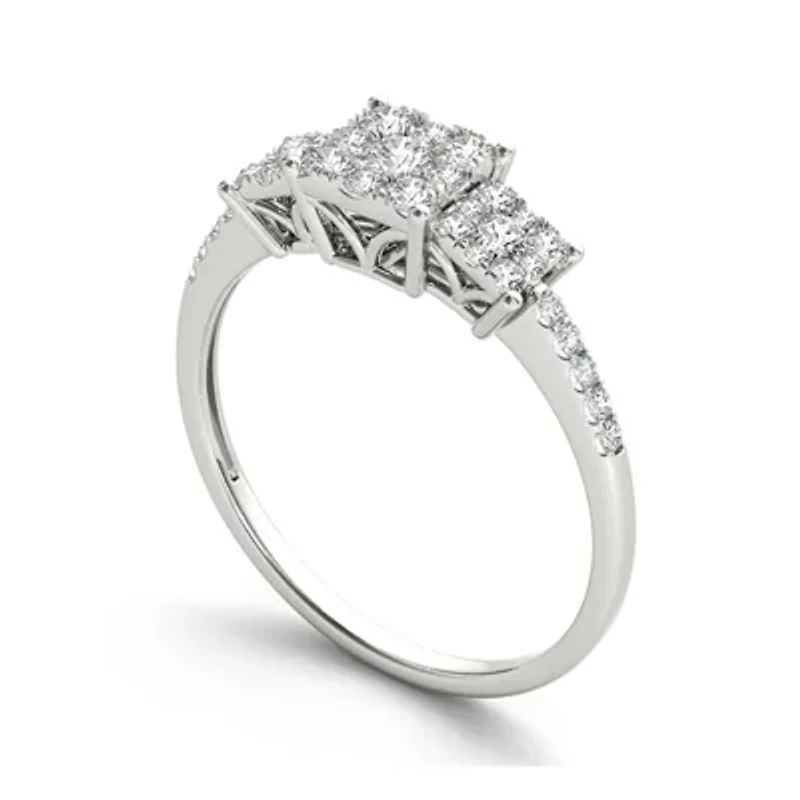 CT.T.W. Natural Diamond 10K White Gold Engagement Ring