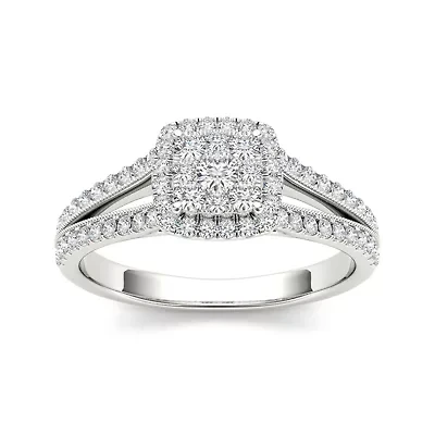 CT.T.W. Natural Diamond 10K Yellow Gold Engagement Ring