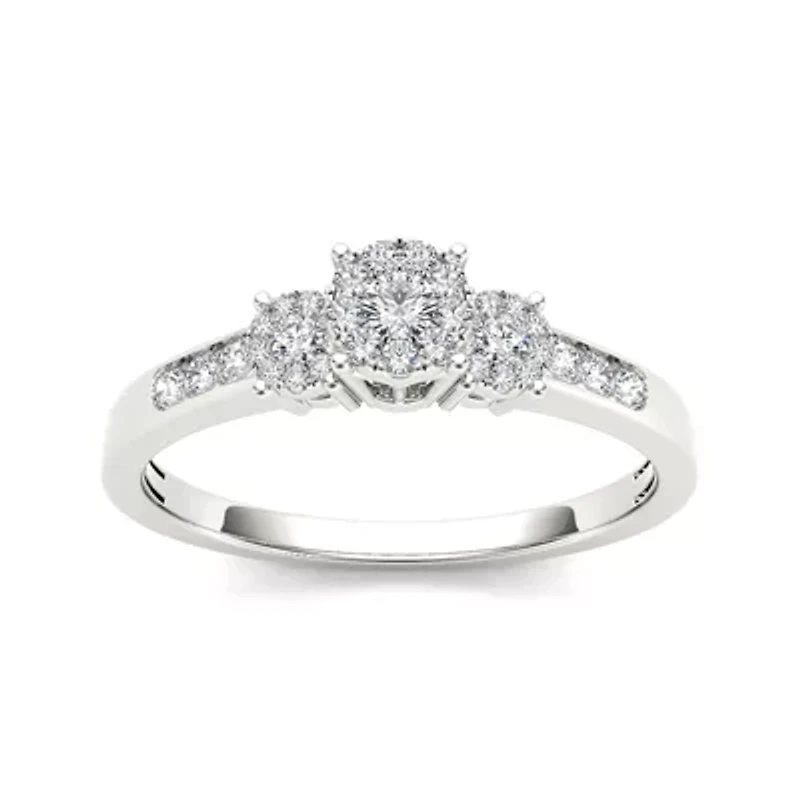 1/3 CT.T.W. Natural Diamond 10K Gold Engagement Ring