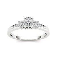 1/3 CT.T.W. Natural Diamond 10K Gold Engagement Ring