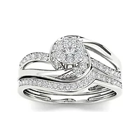 CT.T.W. Natural Diamond 10K Gold Bridal Set