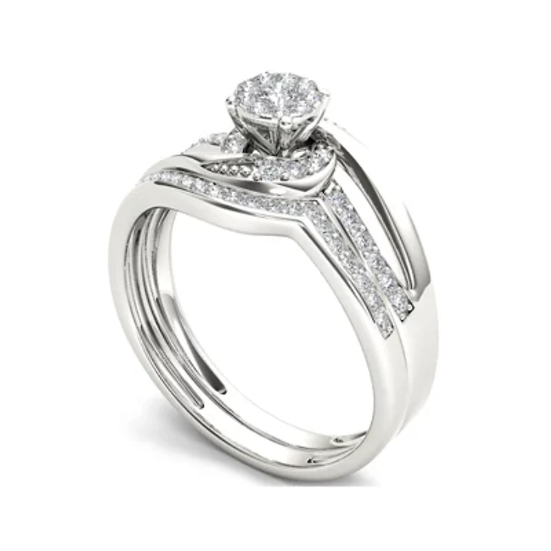 CT.T.W. Natural Diamond 10K Gold Bridal Set