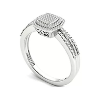 1/5 CT.T.W. Natural Diamond 10K White Gold Engagement Ring