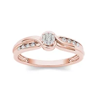 CT.T.W. Natural Diamond 10K Rose Gold Engagement Ring