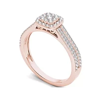 CT.T.W. Natural Diamond 10K Rose Gold Engagement Ring