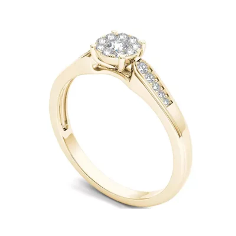 CT.T.W. Natural Diamond 10K Yellow Gold Engagement Ring