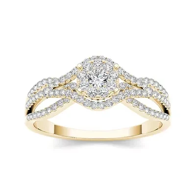 CT.T.W. Natural Diamond 10K Yellow Gold Engagement Ring