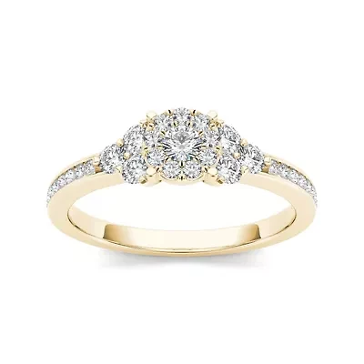 CT.T.W. Natural Diamond 10K Yellow Gold Engagement Ring