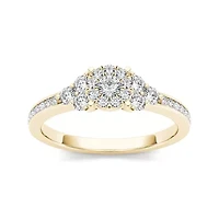CT.T.W. Natural Diamond 10K Yellow Gold Engagement Ring