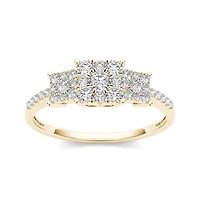 1/2 CT.T.W. Natural Diamond 10K Yellow Gold Engagement Ring