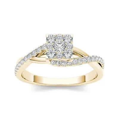 1/2 CT. T.W. Diamond 10K Yellow Gold Engagement Ring