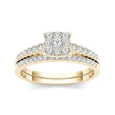 1/2 CT. T.W. Diamond 10K Yellow Gold Bridal Ring Set
