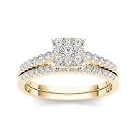 1/2 CT. T.W. Diamond 10K Yellow Gold Bridal Ring Set