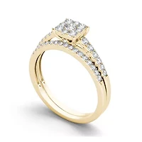 1/2 CT. T.W. Diamond 10K Yellow Gold Bridal Ring Set