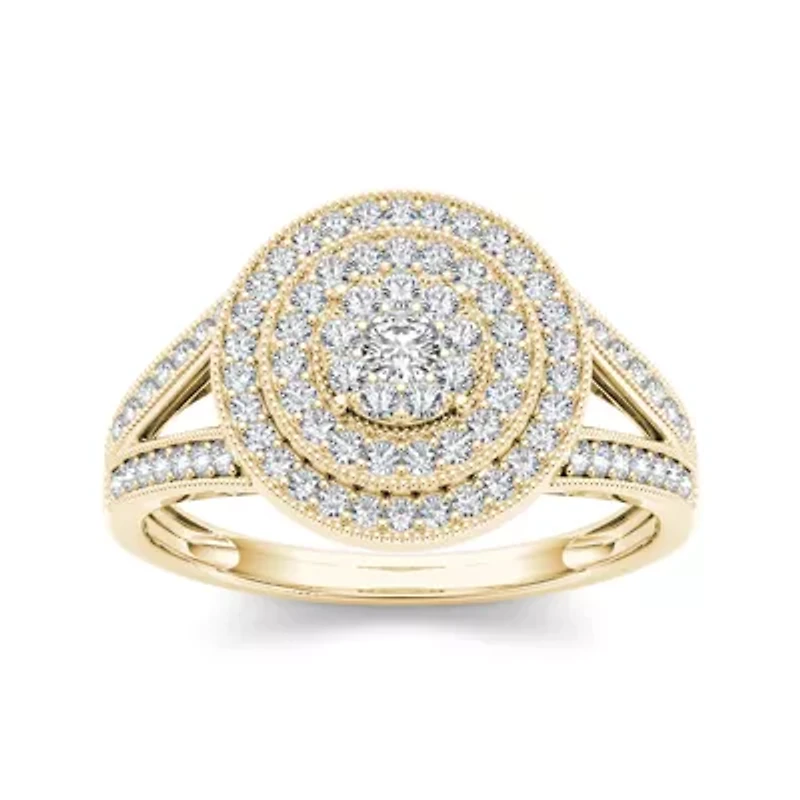 1/2 CT. T.W. Diamond 10K Yellow Gold Engagement Ring