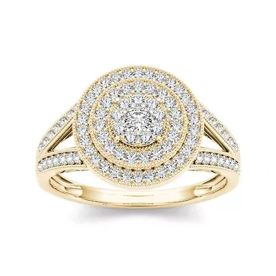 1/2 CT. T.W. Diamond 10K Yellow Gold Engagement Ring