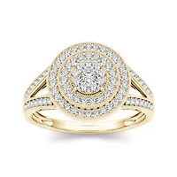 1/2 CT. T.W. Diamond 10K Yellow Gold Engagement Ring