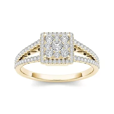1/2 CT. T.W. Diamond 10K Yellow Gold Engagement Ring
