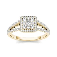 1/2 CT. T.W. Diamond 10K Yellow Gold Engagement Ring