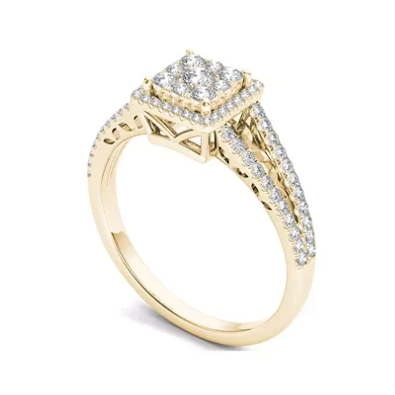 1/2 CT. T.W. Diamond 10K Yellow Gold Engagement Ring