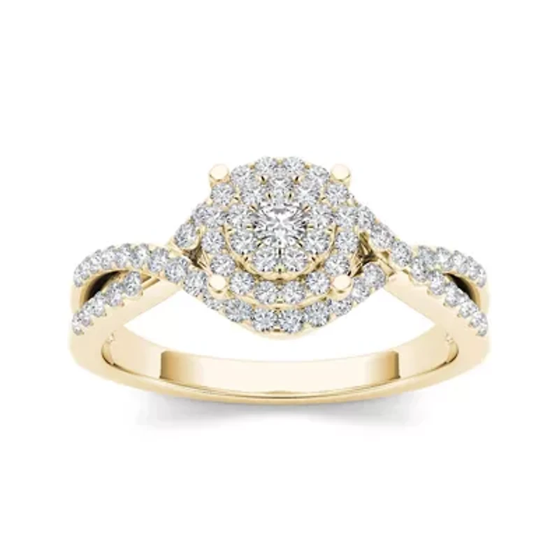1/2 CT. T.W. Diamond 10K Yellow Gold Engagement Ring