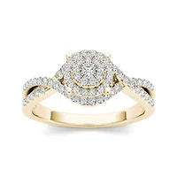 1/2 CT. T.W. Diamond 10K Yellow Gold Engagement Ring