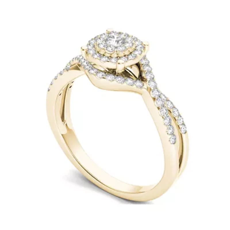 1/2 CT. T.W. Diamond 10K Yellow Gold Engagement Ring