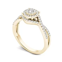 1/2 CT. T.W. Diamond 10K Yellow Gold Engagement Ring