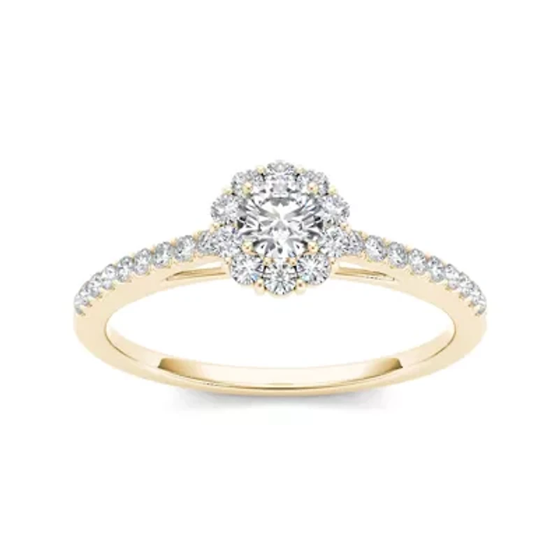 CT.T.W. Natural Diamond 10K Yellow Gold Engagement Ring