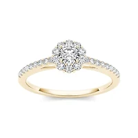 CT.T.W. Natural Diamond 10K Yellow Gold Engagement Ring