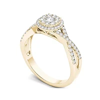 1/2 CT.T.W. Natural Diamond 10K Yellow Gold Engagement Ring