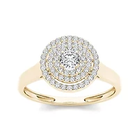 1/2 CT.T.W. Natural Diamond 10K Yellow Gold Engagement Ring