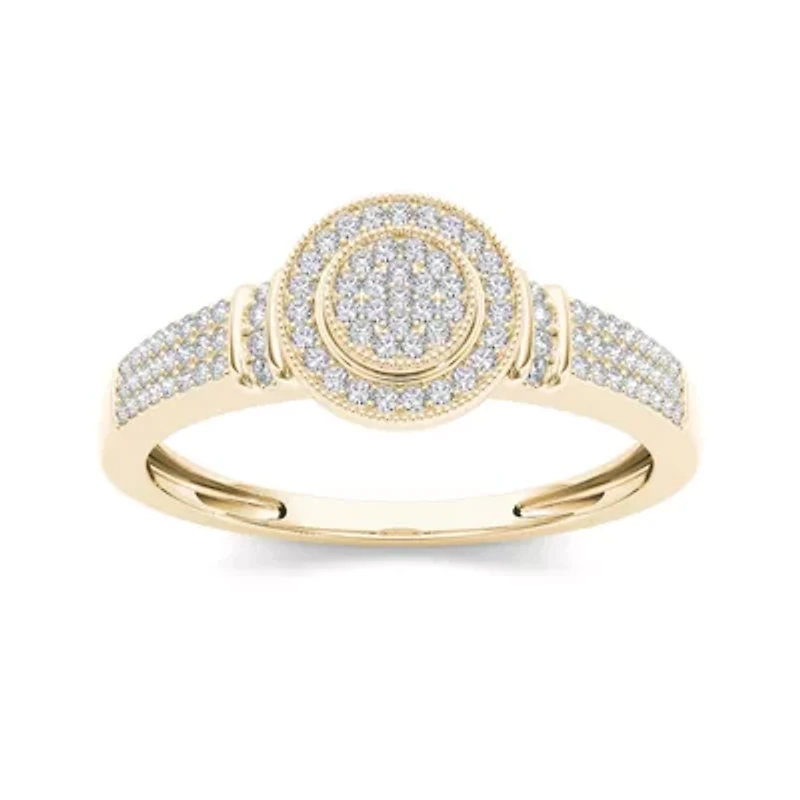 1/3 CT.T.W. Natural Diamond 10K Yellow Gold Engagement Ring