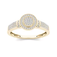 1/3 CT.T.W. Natural Diamond 10K Yellow Gold Engagement Ring