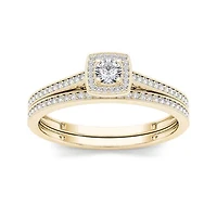 CT.T.W. Natural Diamond 10K Yellow Gold Bridal Set