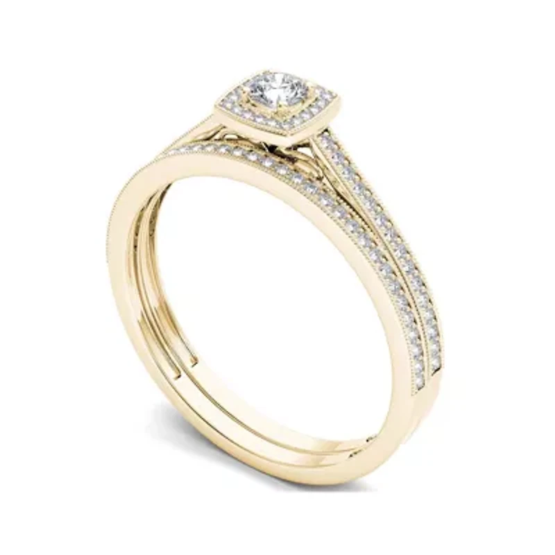 CT.T.W. Natural Diamond 10K Yellow Gold Bridal Set