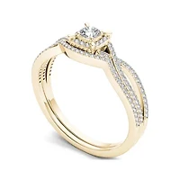 1/3 CT.T.W. Natural Diamond 14K Yellow Gold Engagement Ring