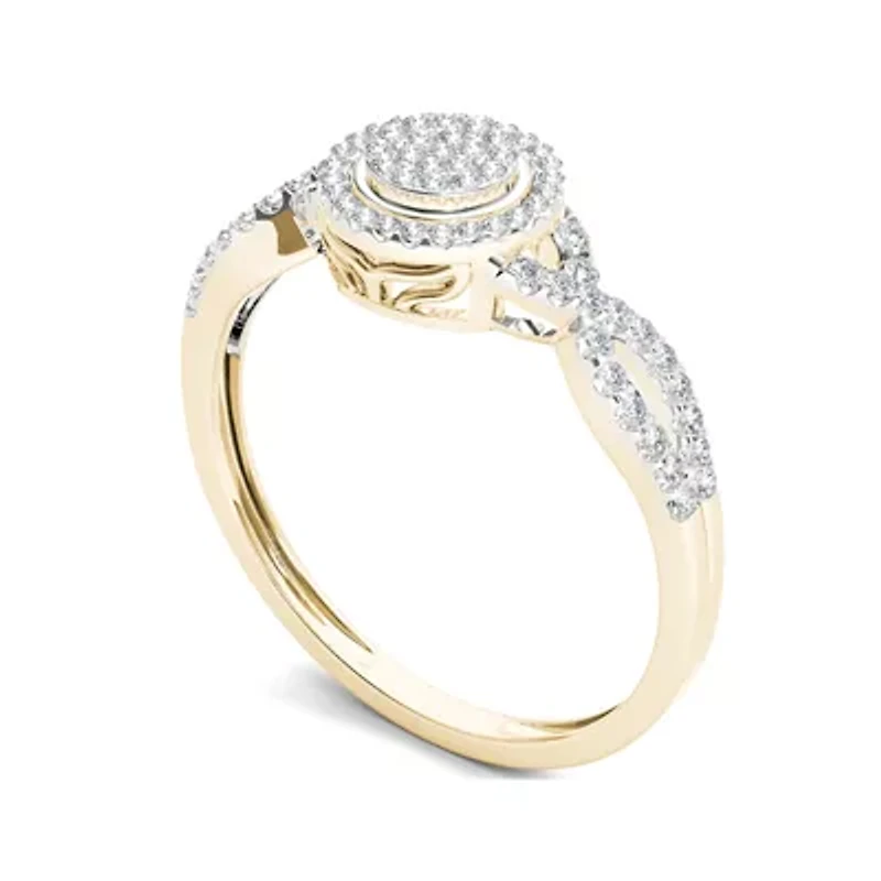 1/ CT.T.W. Natural Diamond 10K Yellow Gold Engagement Ring