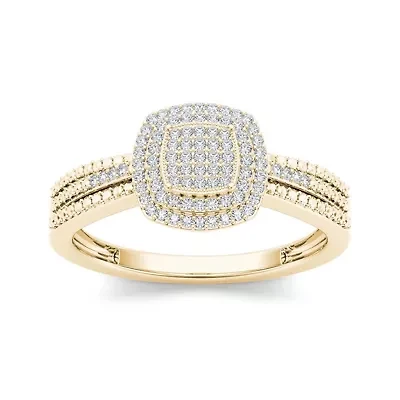 1/5 CT. T.W. Diamond 10K Yellow Gold Engagement Ring